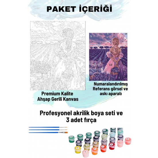 Sayılarla Boyama Seti Numaralı Tuval Fırça Boya 40x50 Cm - SÜMBÜL TARLASI Sayılarla Boyama Seti Numaralı Tuval Fırça Boya 40x50 Cm - SÜMBÜL TARLASI