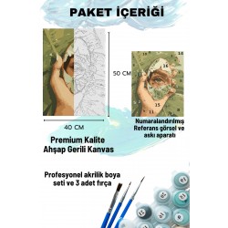 Sayılarla Boyama Seti Numaralı Tuval Fırça Boya 40x50 Cm - AYNA VE GÖZ