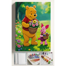 Sayılarla Boyama Seti Numaralı Tuval Fırça Boya 40x50 Cm - WİNNE