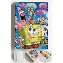 Sayılarla Boyama Seti Numaralı Tuval Fırça Boya 40x50 Cm - ŞAŞKIN BOB