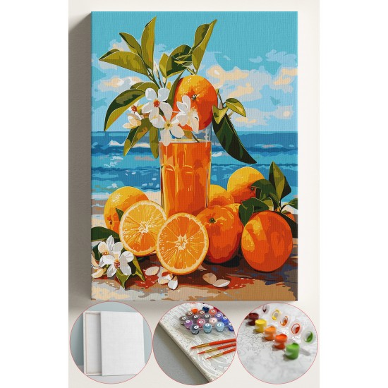 Sayılarla Boyama Seti Numaralı Tuval Fırça Boya 40x50 Cm - PORTAKAL SAHİL Sayılarla Boyama Seti Numaralı Tuval Fırça Boya 40x50 Cm - PORTAKAL SAHİL