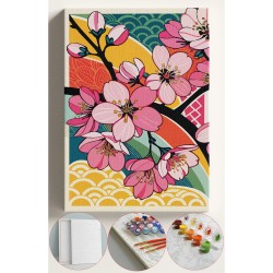 Sayılarla Boyama Seti Numaralı Tuval Fırça Boya 40x50 Cm - CHERRYBOOM