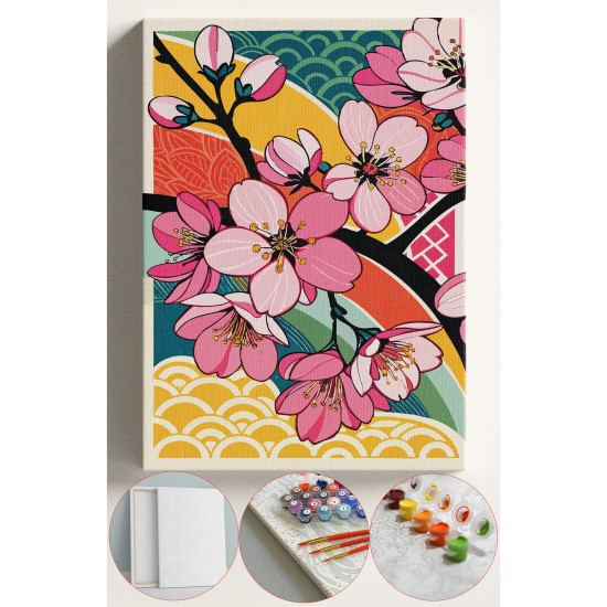 Sayılarla Boyama Seti Numaralı Tuval Fırça Boya 40x50 Cm - CHERRYBOOM Sayılarla Boyama Seti Numaralı Tuval Fırça Boya 40x50 Cm - CHERRYBOOM