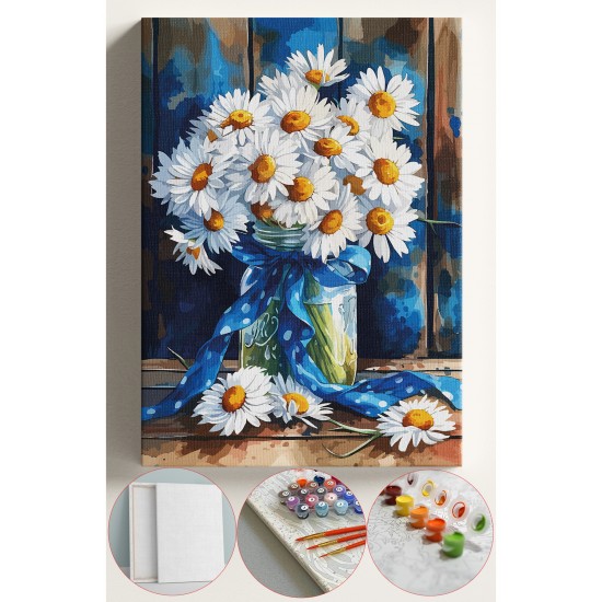 Sayılarla Boyama Seti Numaralı Tuval Fırça Boya 40x50 Cm - PAPATYA DEMETİ Sayılarla Boyama Seti Numaralı Tuval Fırça Boya 40x50 Cm - PAPATYA DEMETİ