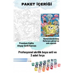 Sayılarla Boyama Seti Numaralı Tuval Fırça Boya 40x50 Cm - ŞAŞKIN BOB