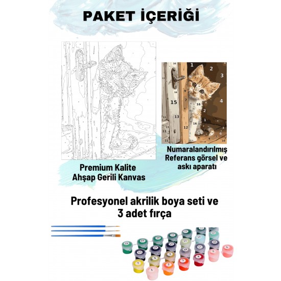 Sayılarla Boyama Seti Numaralı Tuval Fırça Boya 40x50 Cm - KAPIARKASIKEDİ Sayılarla Boyama Seti Numaralı Tuval Fırça Boya 40x50 Cm - KAPIARKASIKEDİ