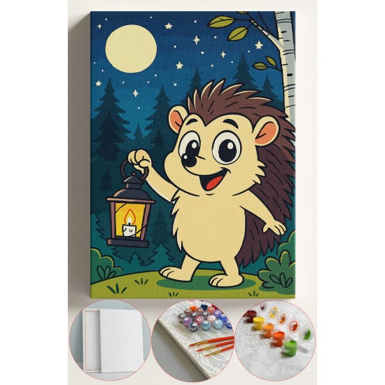 Sayılarla Boyama Seti Numaralı Tuval Fırça Boya 40x50 Cm - KİRPİ Sayılarla Boyama Seti Numaralı Tuval Fırça Boya 40x50 Cm - KİRPİ