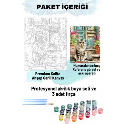 Sayılarla Boyama Seti Numaralı Tuval Fırça Boya 40x50 Cm - KAPIÖNÜKEDİ