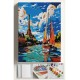 Sayılarla Boyama Seti Numaralı Tuval Fırça Boya 40x50 Cm Eyfel Tekne