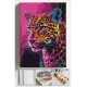 Sayılarla Boyama Seti Numaralı Tuval Fırça Boya 40x50 Cm Pink Leopar Sayılarla Boyama Seti Numaralı Tuval Fırça Boya 40x50 Cm Pink Leopar