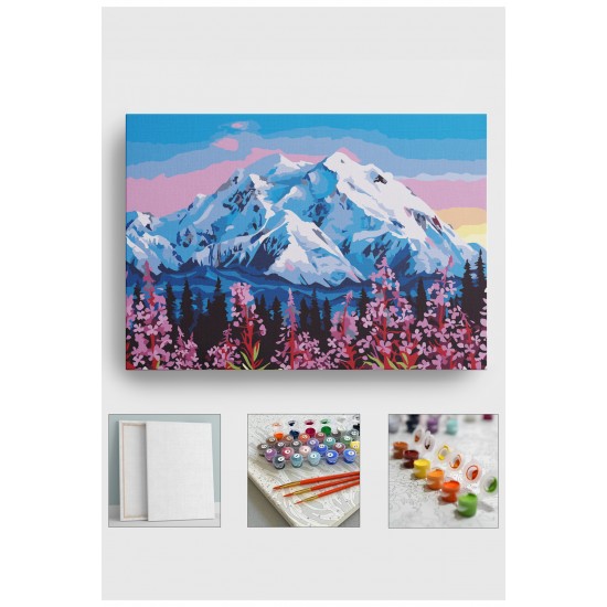 Sayılarla Boyama Seti Numaralı Tuval Fırça Boya 40x50 Cm Dağ Manzarası Sayılarla Boyama Seti Numaralı Tuval Fırça Boya 40x50 Cm Dağ Manzarası