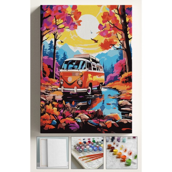 Sayılarla Boyama Seti Numaralı Tuval Fırça Boya 40x50 Cm Renkli Dünya Vosvos Sayılarla Boyama Seti Numaralı Tuval Fırça Boya 40x50 Cm Renkli Dünya Vosvos