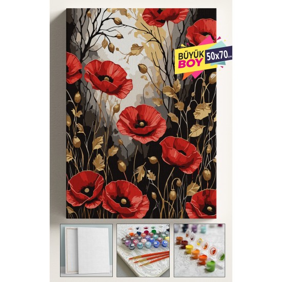Sayılarla Boyama Seti Numaralı Tuval Fırça Boya Dahil Kasnaklı Set 50x70 Cm ALTIN GELİNCİK Sayılarla Boyama Seti Numaralı Tuval Fırça Boya Dahil Kasnaklı Set 50x70 Cm ALTIN GELİNCİK