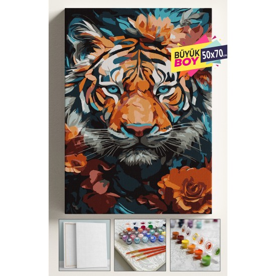 Sayılarla Boyama Seti Numaralı Tuval Fırça Boya Dahil Kasnaklı Set 50x70 Cm - KAPLAN Sayılarla Boyama Seti Numaralı Tuval Fırça Boya Dahil Kasnaklı Set 50x70 Cm - KAPLAN