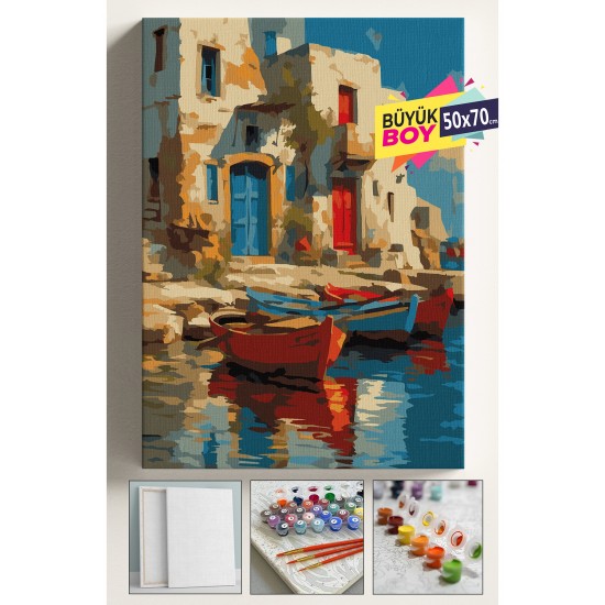 Sayılarla Boyama Seti Numaralı Tuval Fırça Boya Dahil Kasnaklı Set 50x70 Cm - KÖY EVİ SANDAL Sayılarla Boyama Seti Numaralı Tuval Fırça Boya Dahil Kasnaklı Set 50x70 Cm - KÖY EVİ SANDAL