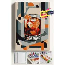 Sayılarla Boyama Seti Numaralı Tuval Fırça Boya Dahil Kasnaklı Set 50x70 Cm - VİSKİ