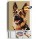 Sayılarla Boyama Seti Numaralı Tuval Fırça Boya Dahil Kasnaklı Set 50x70 Cm - ALMAN KÖPEĞİ