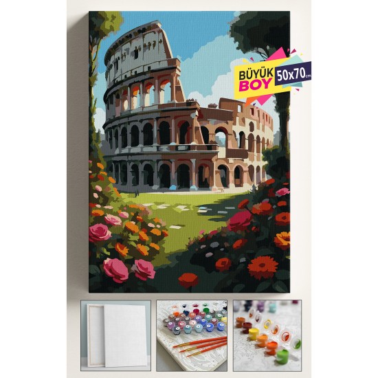 Sayılarla Boyama Seti Numaralı Tuval Fırça Boya Dahil Kasnaklı Set 50x70 Cm - COLEZYUM Sayılarla Boyama Seti Numaralı Tuval Fırça Boya Dahil Kasnaklı Set 50x70 Cm - COLEZYUM