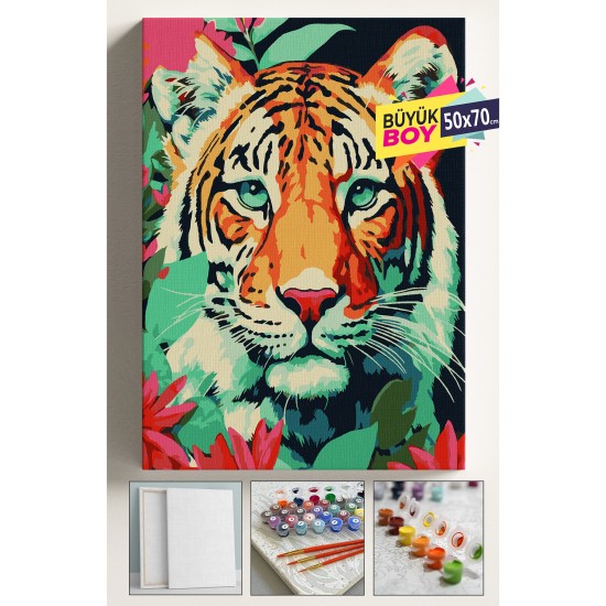 Sayılarla Boyama Seti Numaralı Tuval Fırça Boya Dahil Kasnaklı Set 50x70 Cm - KAPLAN Sayılarla Boyama Seti Numaralı Tuval Fırça Boya Dahil Kasnaklı Set 50x70 Cm - KAPLAN