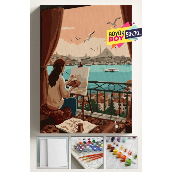 Sayılarla Boyama Seti Numaralı Tuval Fırça Boya Dahil Kasnaklı Set 50x70 Cm - İSTANBUL ÇİZEN Sayılarla Boyama Seti Numaralı Tuval Fırça Boya Dahil Kasnaklı Set 50x70 Cm - İSTANBUL ÇİZEN
