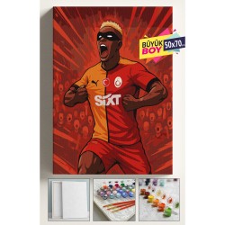 Sayılarla Boyama Seti Numaralı Tuval Fırça Boya Dahil Kasnaklı Set 50x70 Cm - OSİMHEN