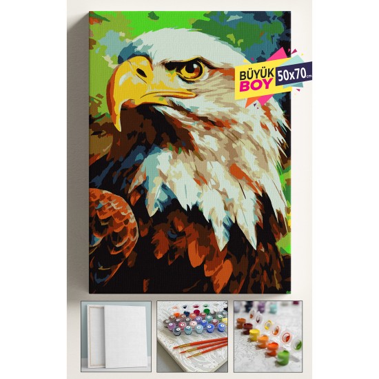 Sayılarla Boyama Seti Numaralı Tuval Fırça Boya Dahil Kasnaklı Set 50x70 Cm - KARTAL Sayılarla Boyama Seti Numaralı Tuval Fırça Boya Dahil Kasnaklı Set 50x70 Cm - KARTAL