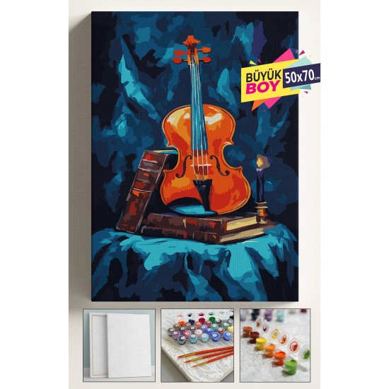 Sayılarla Boyama Seti Numaralı Tuval Fırça Boya Dahil Kasnaklı Set 50x70 Cm - KEMAN Sayılarla Boyama Seti Numaralı Tuval Fırça Boya Dahil Kasnaklı Set 50x70 Cm - KEMAN