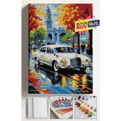 Sayılarla Boyama Seti Numaralı Tuval Fırça Boya Dahil Kasnaklı Set 50x70 Cm - BAHÇELİ MERCO