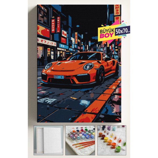 Sayılarla Boyama Seti Numaralı Tuval Fırça Boya Dahil Kasnaklı Set 50x70 Cm - JAPON ARABA Sayılarla Boyama Seti Numaralı Tuval Fırça Boya Dahil Kasnaklı Set 50x70 Cm - JAPON ARABA