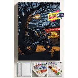 Sayılarla Boyama Seti Numaralı Tuval Fırça Boya Dahil Kasnaklı Set 50x70 Cm - ROAD MOTOR